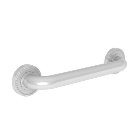 Newport Brass 15" L, Two Post, Solid Brass, 12" Grab Bar in White, White 1020-3912/50